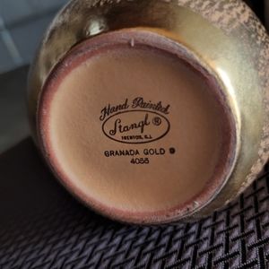 Handpainted Stangl Granada Gold 22k Brushed Pitcher